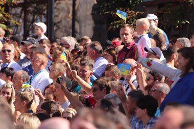 Kyiv, Ukrayna - 24 Ağustos 2018: Kyiv, Ukrayna 'nın bağımsızlığının 27. yıldönümünde 24 Ağustos' ta bir askeri geçit törenine ev sahipliği yapıyor. 