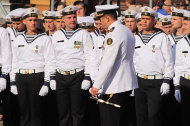 Kyiv, Ukrayna - 24 Ağustos 2018: Kyiv, Ukrayna 'nın bağımsızlığının 27. yıldönümünde 24 Ağustos' ta bir askeri geçit törenine ev sahipliği yapıyor. 