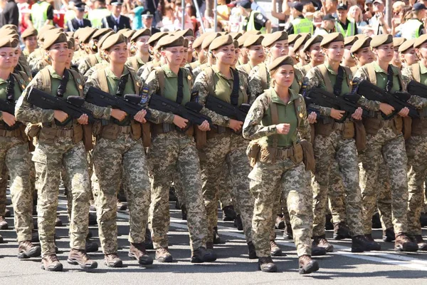 Kyjev Ukrajina Srpna 2018 Kyjev Pořádá Vojenskou Přehlídku Výročí Nezávislosti — Stock fotografie