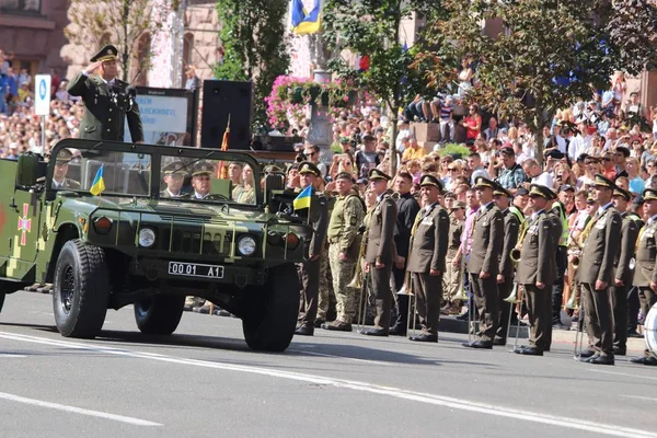 Киев Украина Августа 2018 Года Киеве Проходит Военный Парад Посвященный — стоковое фото