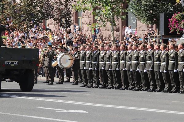 Kiev Ucrania Agosto 2018 Kiev Organiza Desfile Militar 27º Aniversario — Foto de Stock