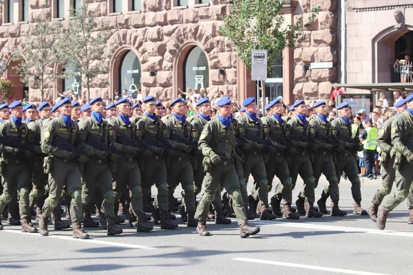 Kijów Ukraina Sierpnia 2018 Sierpnia Kijowie Odbędzie Się Parada Wojskowa — Zdjęcie stockowe