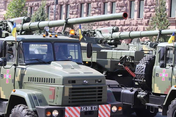 Kyiw Ukraine August 2018 Kyiw Ist Gastgeber Einer Militärparade Jahrestag — Stockfoto