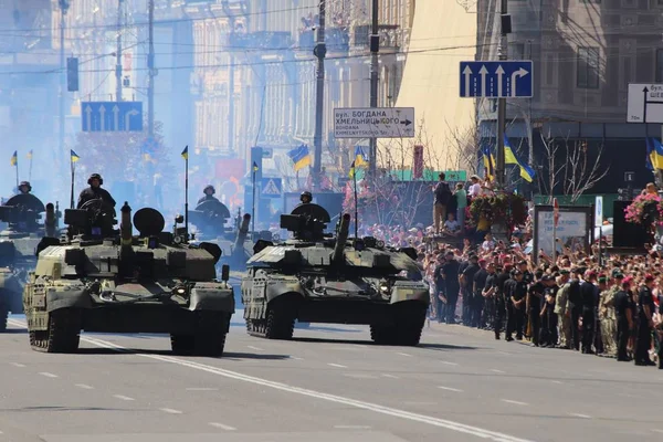 Kiev Ucrânia Agosto 2018 Kiev Realiza Desfile Militar Vigésimo Sétimo — Fotografia de Stock