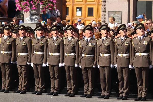 Kyiv Ukraine August 2018 Kyiv Hosting Military Parade 27Th Anniversary — Stock Photo, Image