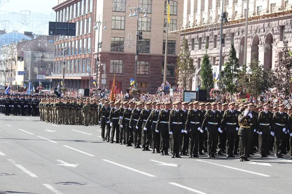 Киев Украина Августа 2018 Года Киеве Проходит Военный Парад Посвященный — стоковое фото