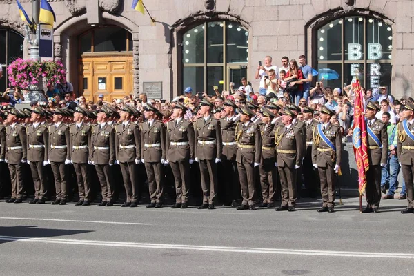 Kijów Ukraina Sierpnia 2018 Sierpnia Kijowie Odbędzie Się Parada Wojskowa — Zdjęcie stockowe