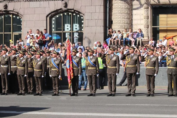 Kiev Ucrania Agosto 2018 Kiev Organiza Desfile Militar 27º Aniversario — Foto de Stock
