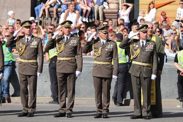 乌克兰基辅 2018年8月24日 基辅将在8月24日乌克兰独立27周年之际举行阅兵式 — 图库照片