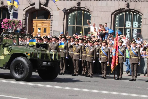 Киев Украина Августа 2018 Года Киеве Проходит Военный Парад Посвященный — стоковое фото