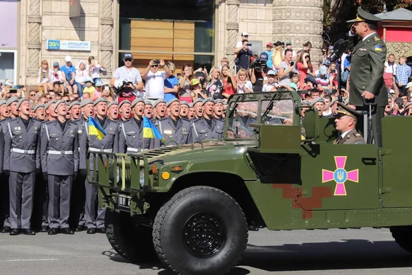 Kiev Ucrania Agosto 2018 Kiev Organiza Desfile Militar 27º Aniversario — Foto de Stock