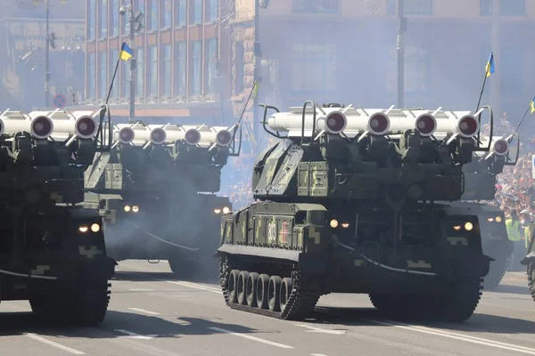 Kiev Ucrânia Agosto 2018 Kiev Realiza Desfile Militar Vigésimo Sétimo — Fotografia de Stock