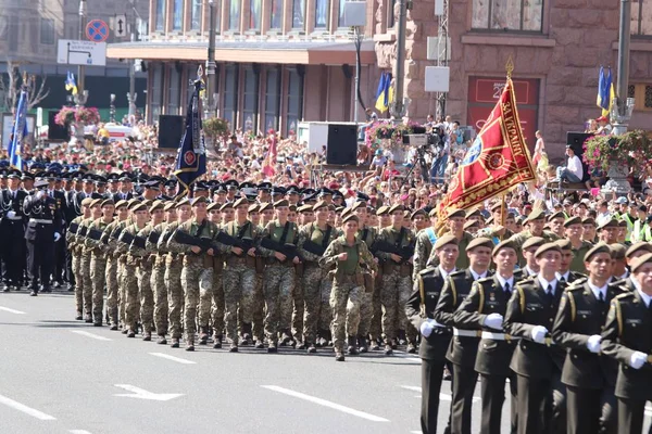 Κίεβο Ουκρανία Αυγούστου 2018 Κίεβο Διοργανώνει Στρατιωτική Παρέλαση Για Την — Φωτογραφία Αρχείου