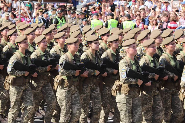 Κίεβο Ουκρανία Αυγούστου 2018 Κίεβο Διοργανώνει Στρατιωτική Παρέλαση Για Την — Φωτογραφία Αρχείου