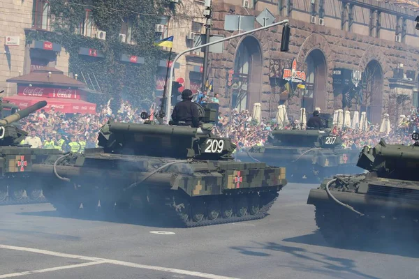 Kyiw Ukraine August 2018 Kyiw Ist Gastgeber Einer Militärparade Jahrestag — Stockfoto