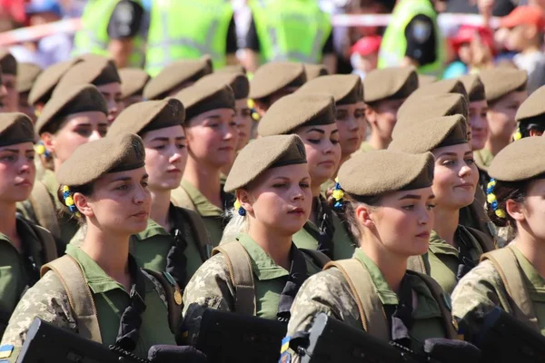 Kyjev Ukrajina Srpna 2018 Kyjev Pořádá Vojenskou Přehlídku Výročí Nezávislosti — Stock fotografie