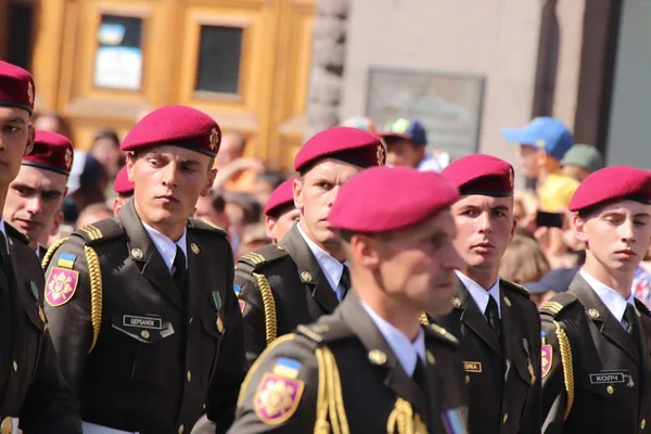 Kiev Ukraine Août 2018 Kiev Organise Défilé Militaire Occasion 27E — Photo