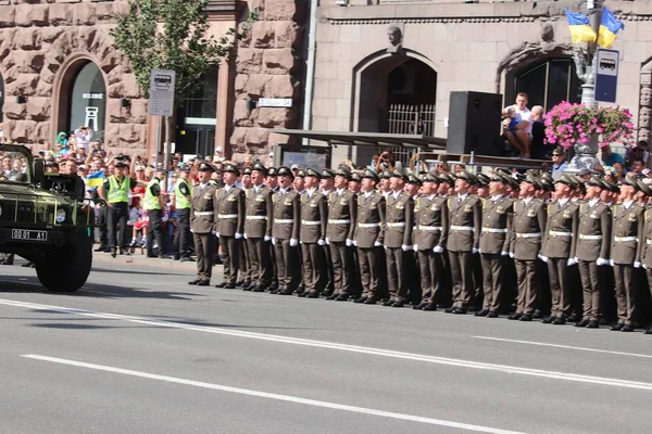 Kijów Ukraina Sierpnia 2018 Sierpnia Kijowie Odbędzie Się Parada Wojskowa — Zdjęcie stockowe