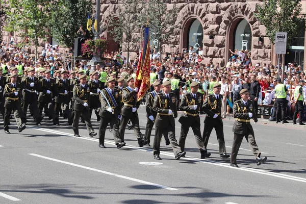 Kiev Ucrânia Agosto 2018 Kiev Realiza Desfile Militar Vigésimo Sétimo — Fotografia de Stock