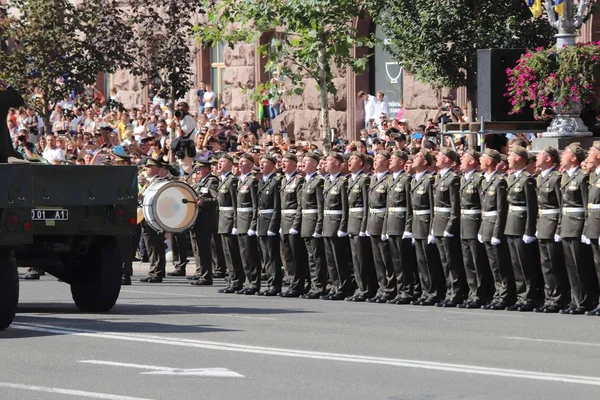 Киев Украина Августа 2018 Года Киеве Проходит Военный Парад Посвященный — стоковое фото