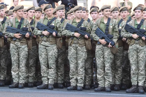 Kyiw Ukraine August 2018 Kyiw Ist Gastgeber Einer Militärparade Jahrestag Stockfoto
