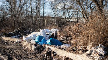 Kiev şehir sınırları içinde yasadışı çöp boşaltma