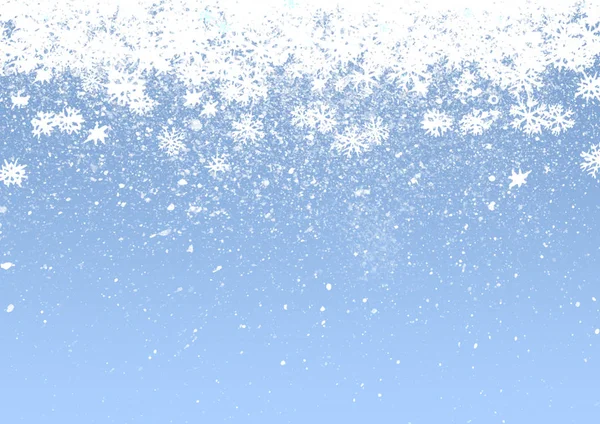 Blue winter snowfall  watercolor background for your design. Hand drawn  texture
