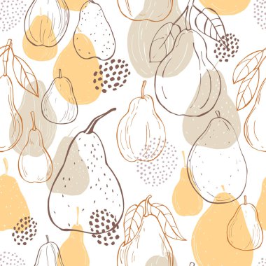 El yapımı armutlar. Vektörsüz desen