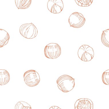 El yapımı fındık. Fındıklı. Vektörsüz desen