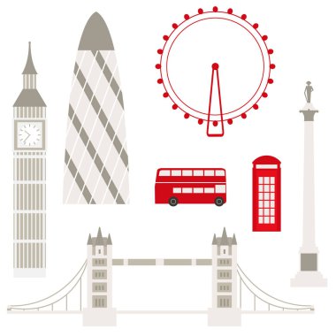 Londra. Vektör çizimi