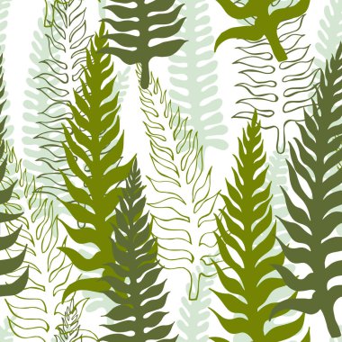 Eğreltiotu ile vektörsüz desen.  