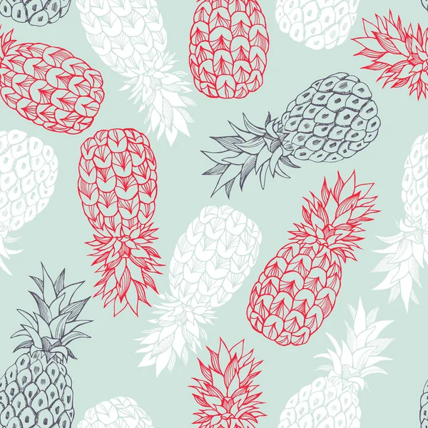 Vector Seamless Pattern Pineapple — Stock Vector