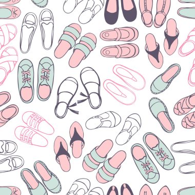 Kadın yaz ayakkabıları. Vektörsüz desen. 