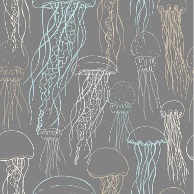  Denizanası. Vektörsüz desen