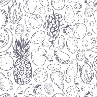 El yapımı meyveler. Vektörsüz desen
