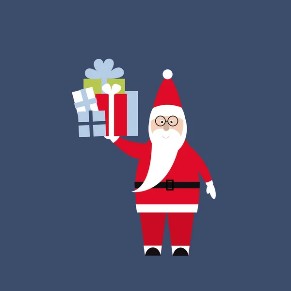 Санта Клаус Подарунками Приклад Вектора — стоковий вектор