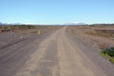 Toprak yol İzlanda altın daire içinde