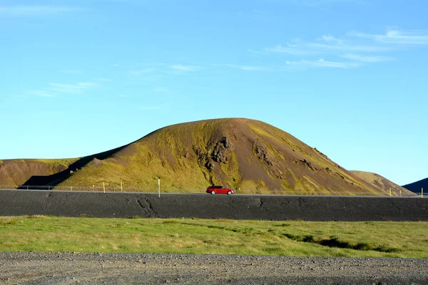 Conduire Sur Route Dans Cercle Islande — Photo