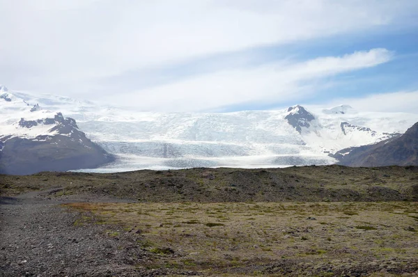 Vatnajokull Jäätikkö Etäisyys Etelä Islannissa — kuvapankkivalokuva