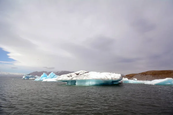 Les Icebergs Dans Lagune Des Glaciers Islande — Photo