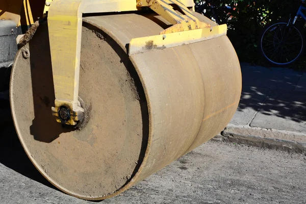 Heavy Asphalt Roller Untuk Street Resurface — Stok Foto