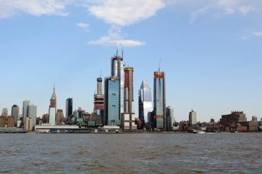 West Side Midtown Manhattan manzarası Hudson Nehri