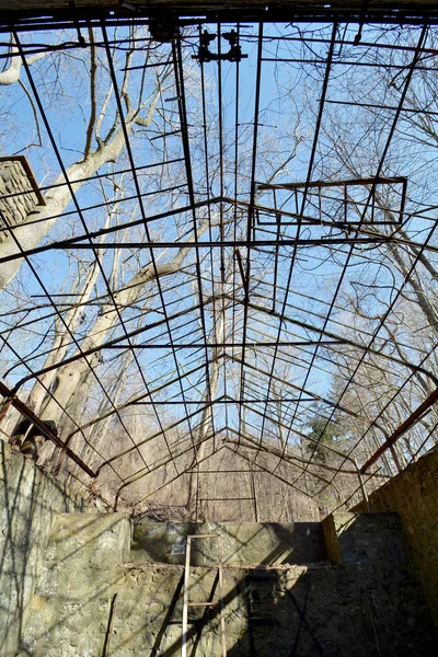 Roof Abandoned Greenhouse Former Cornish Estate — Stock Photo, Image