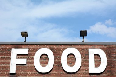 Mağaza tarafında gıda işareti