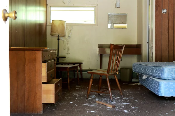 Habitación Motel Abandonado Junto Carretera — Foto de Stock