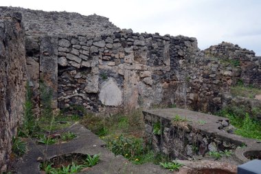 Duvar kalıntıları Pompei, İtalya