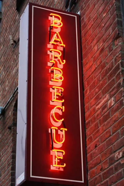 Neon Sign Pour Barbecue Bbq — Photo