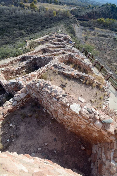 Tuzigoot Národní Památník Indiánské Ruiny — Stock fotografie