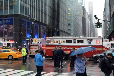 21 Aralık 2018 330 Madison Avenue, New York, Ny, ABD ateş FDNY yangın ekipleri söndürüldü