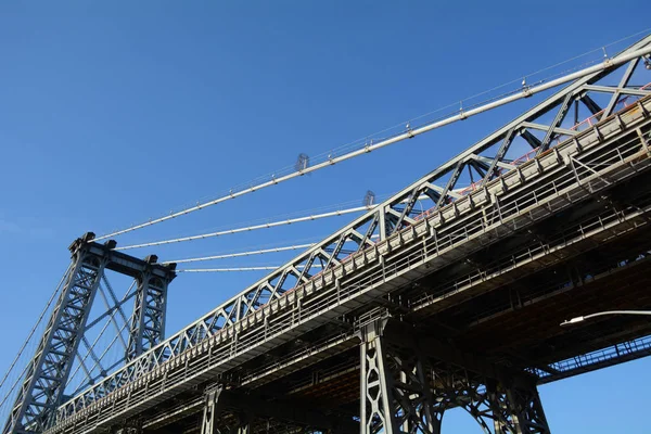 Williamsburg Bridge Rzece Wschód Williamsburg Brooklyn Manhattan — Zdjęcie stockowe